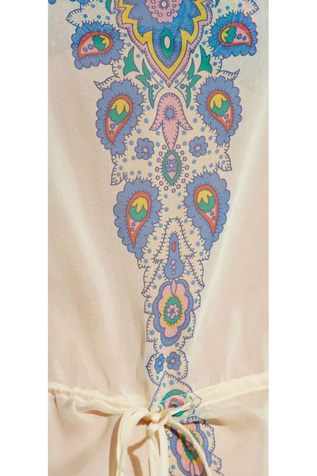 Paisley Printed Satin Caftan
