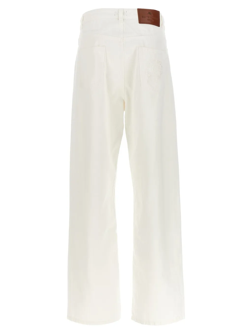 Pegaso-Embroidered Low-Waisted Jeans