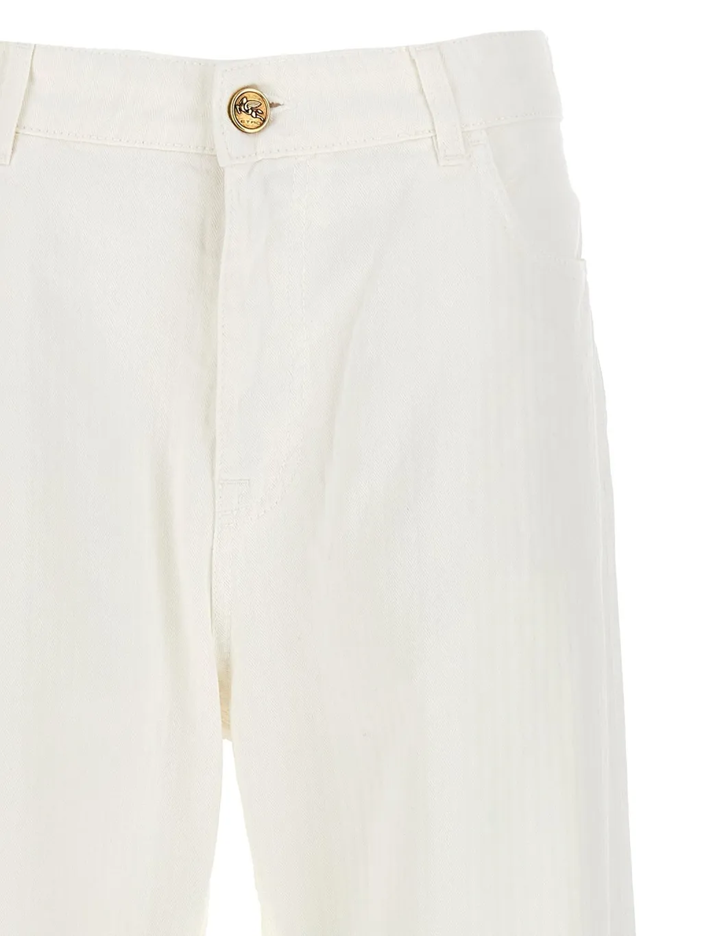 Pegaso-Embroidered Low-Waisted Jeans