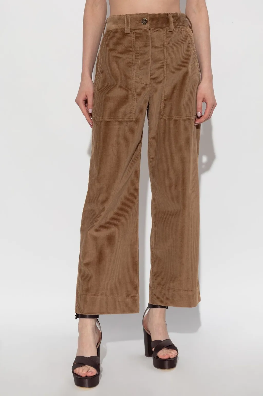 Wide-Leg Corduroy Trousers