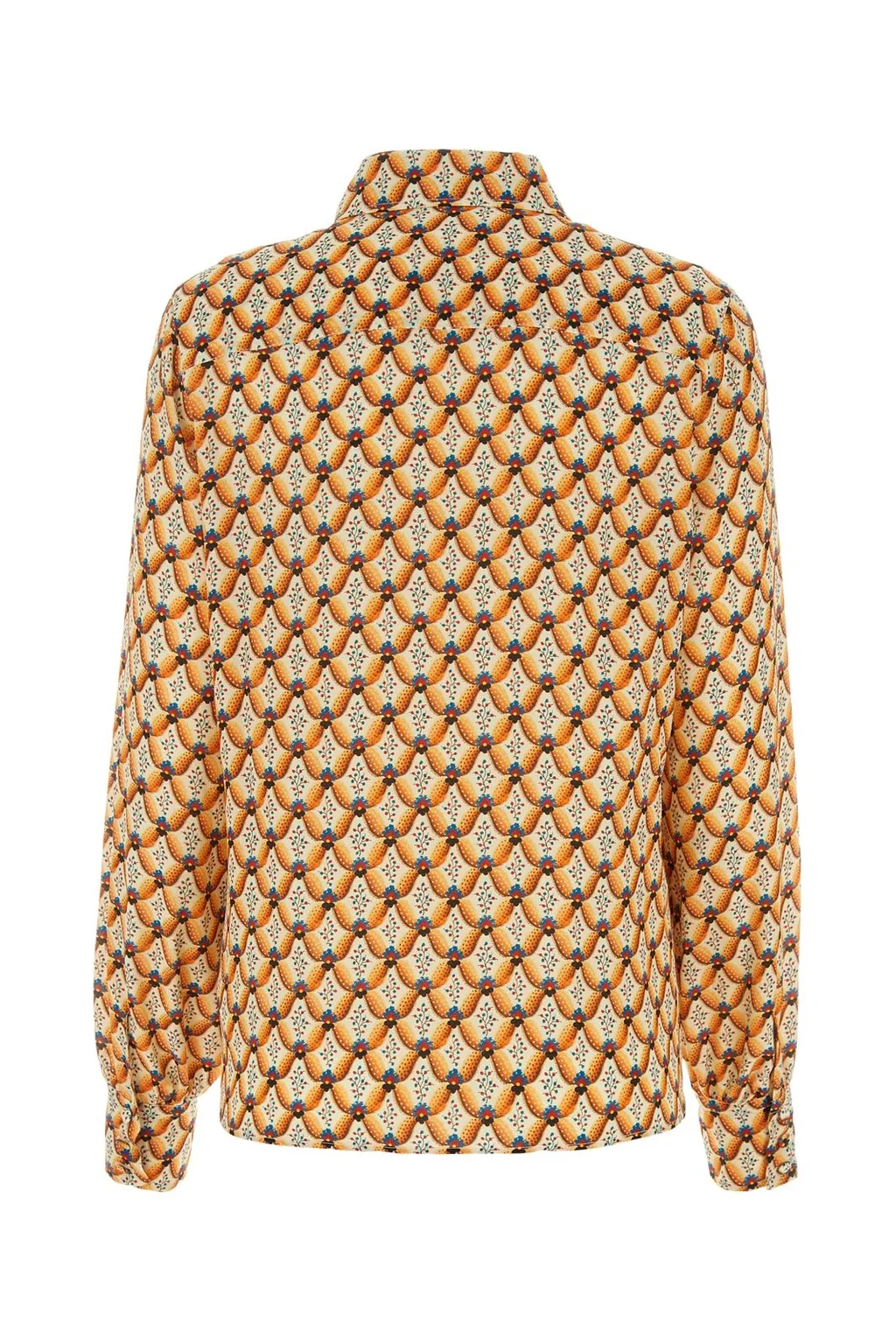 All-Over Patterned Button-Up Shirt