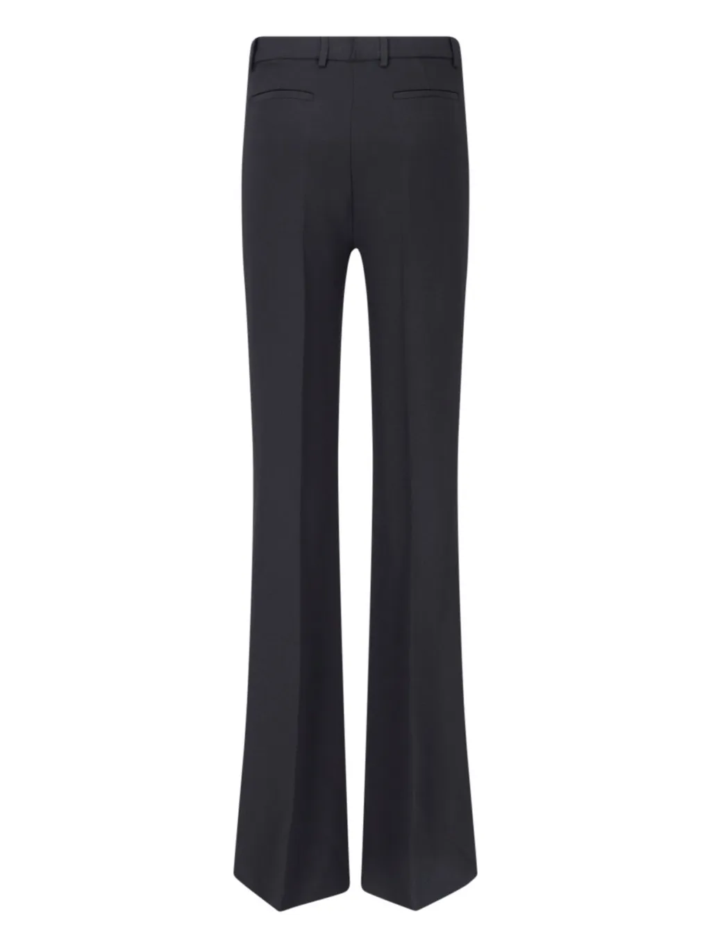 Mid-Rise Flared Leg Trousers