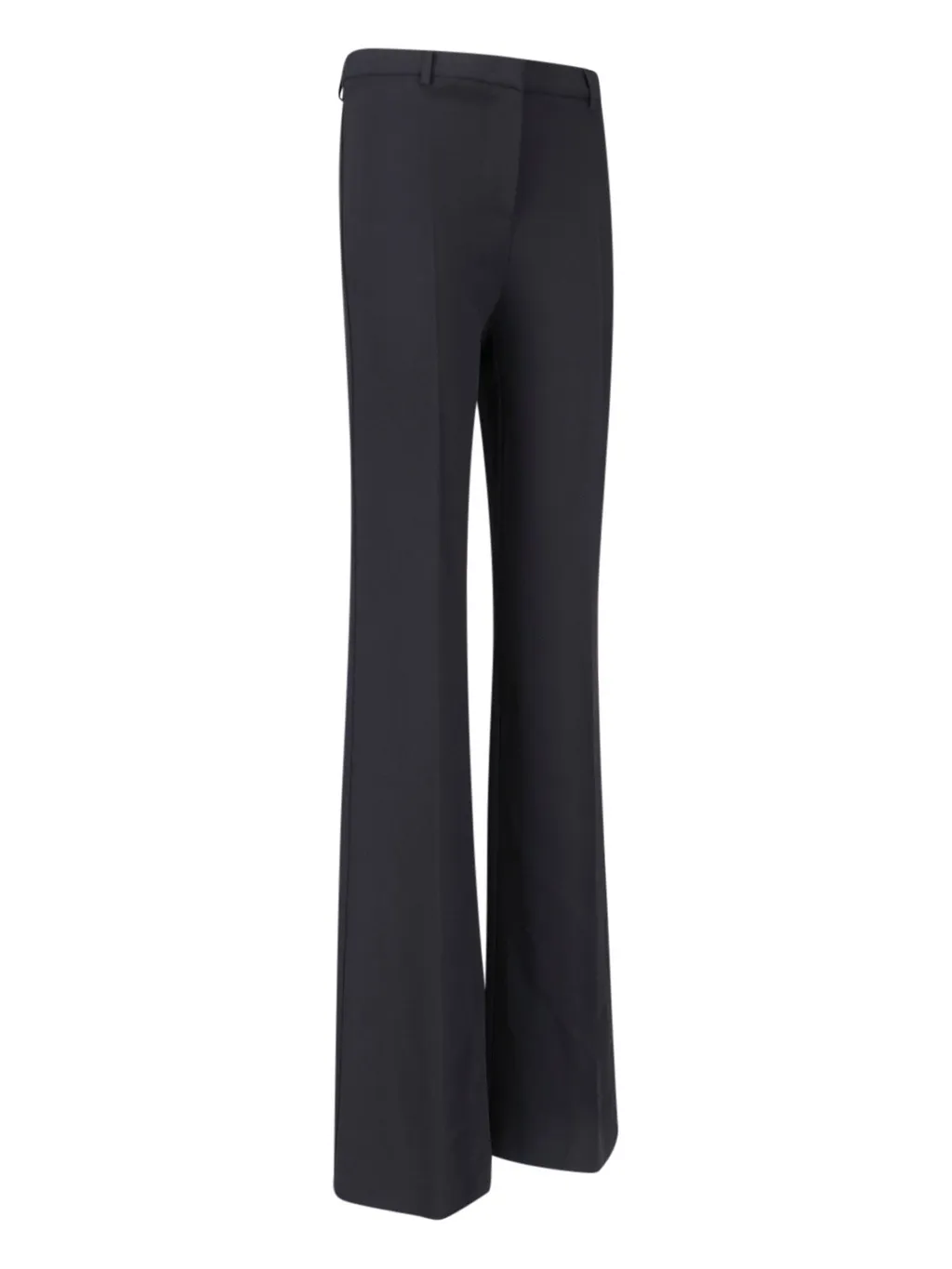 Mid-Rise Flared Leg Trousers