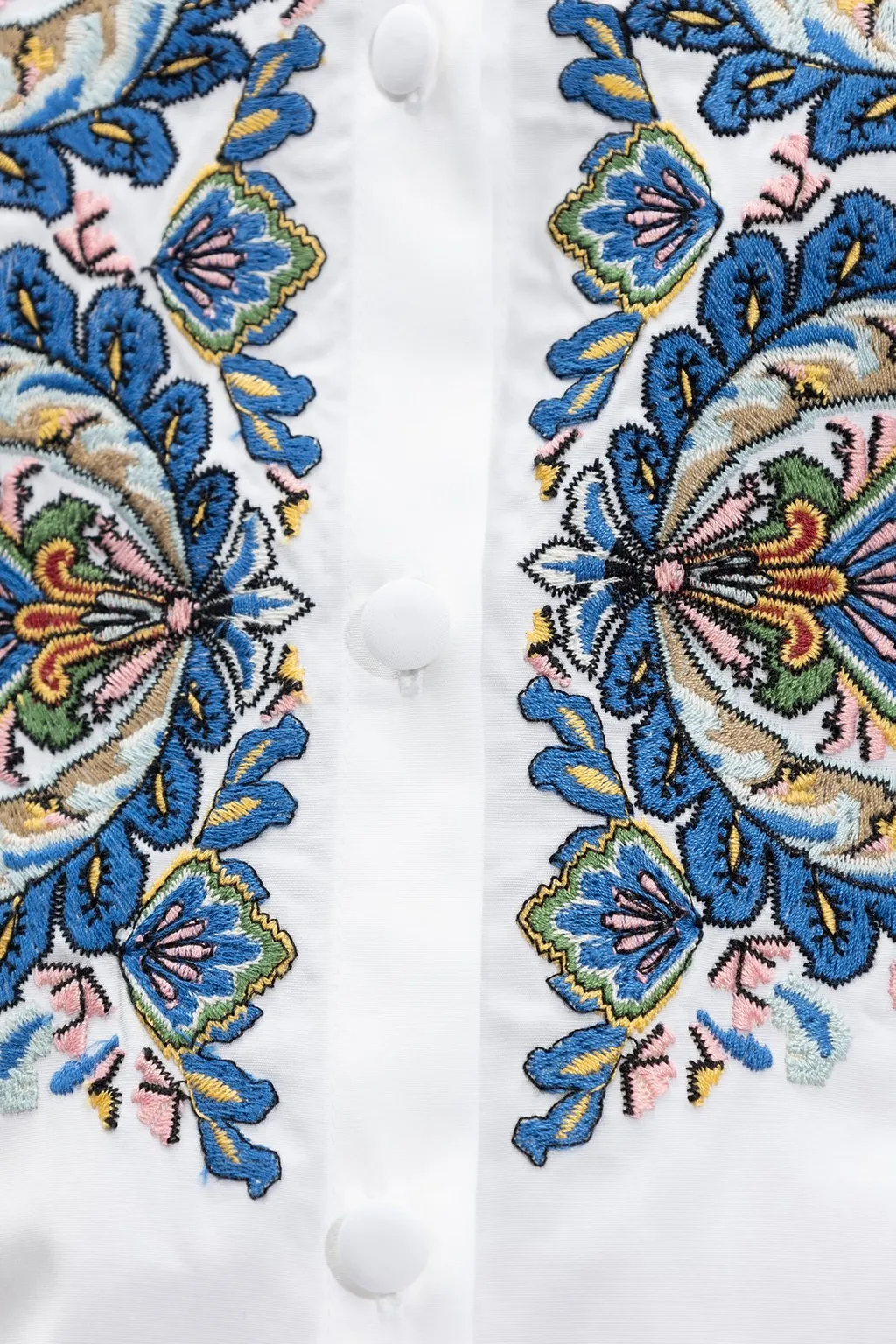 Detailed Collared Button-Up Shirt