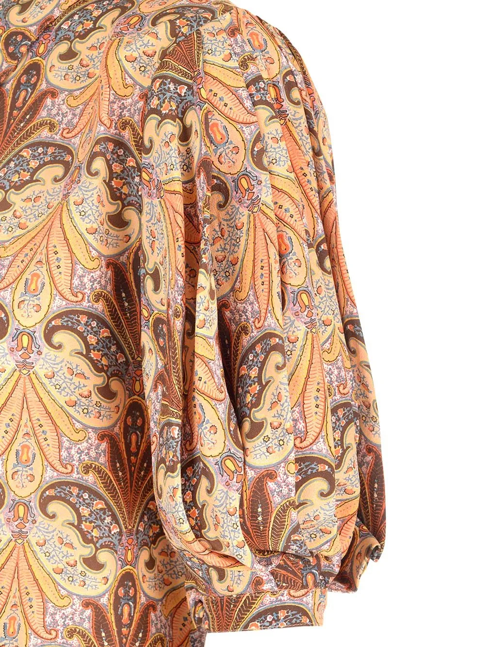 Paisley Printed Puff Sleeved Shirt