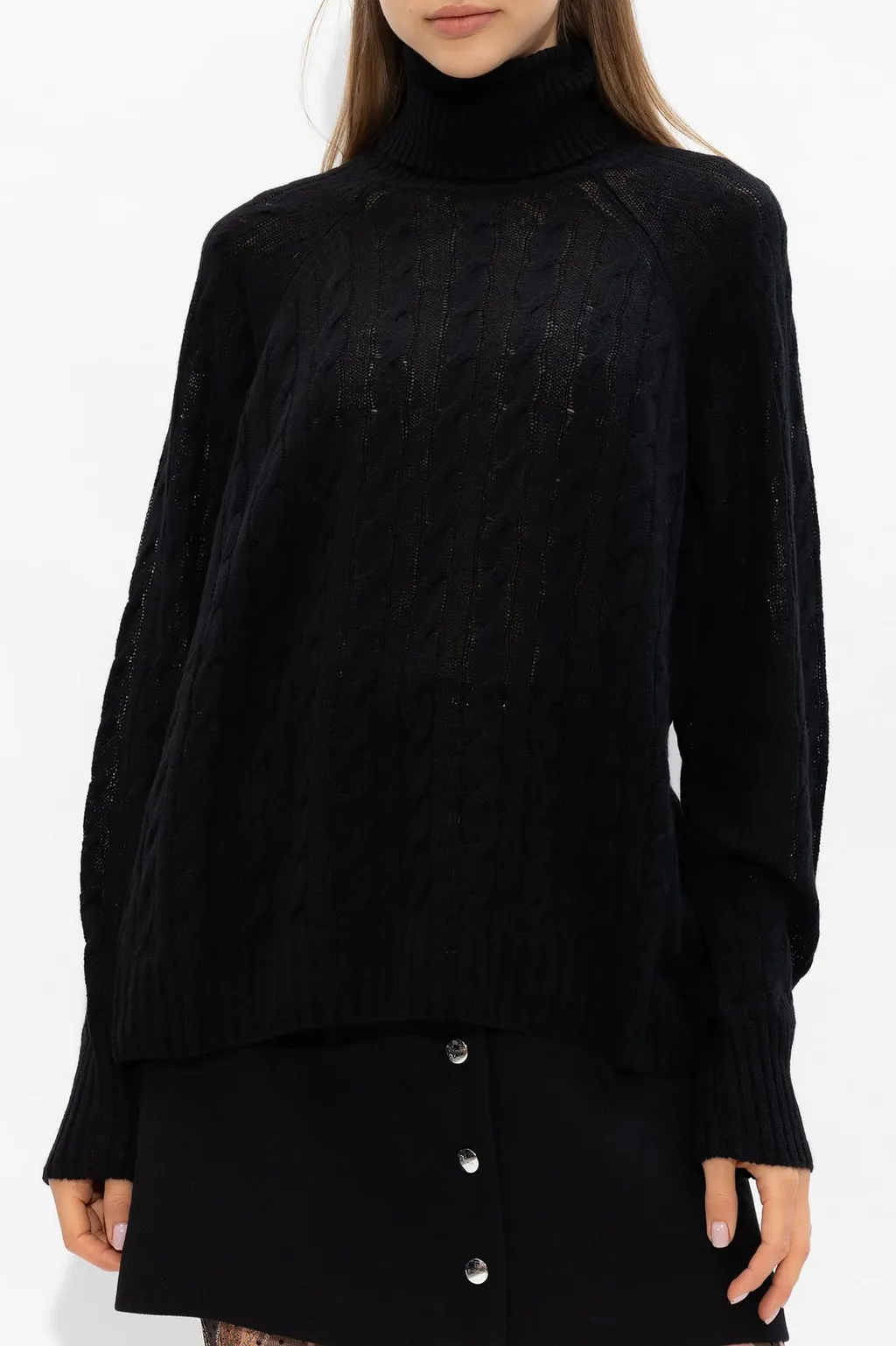 Long-Sleeved Roll-Neck Knitted Jumper