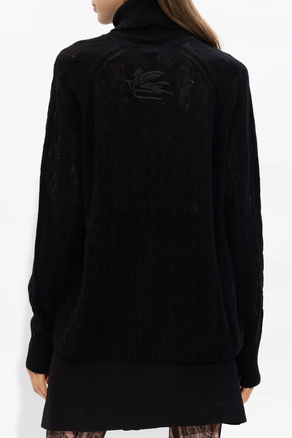 Long-Sleeved Roll-Neck Knitted Jumper