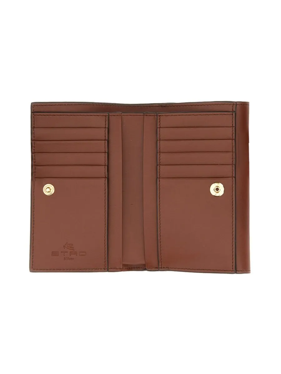 Essential Paisley Printed Foldover-Top Wallet