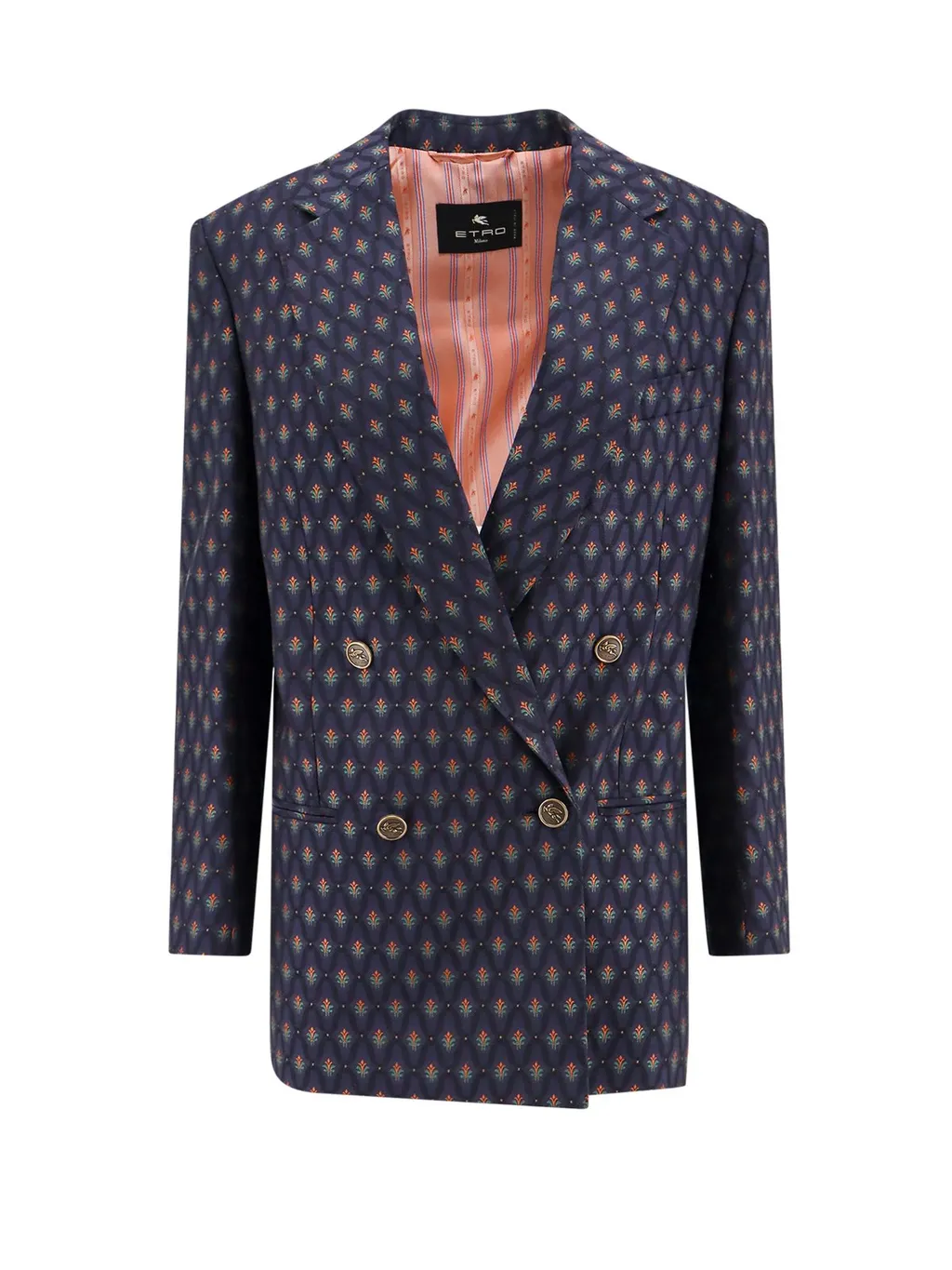 Double-Breasted Jacquard Jacket