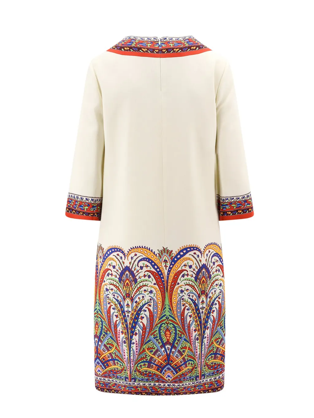 Paisley Printed Crewneck Dress