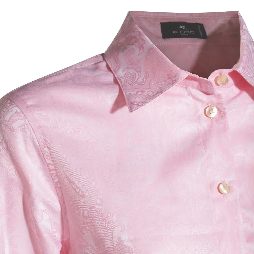 Paisley Jacquard Buttoned Shirt