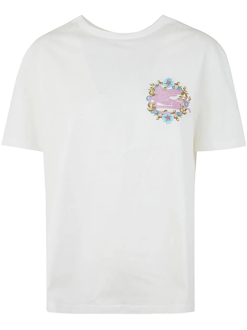 Pegaso Embroidered Crewneck T-Shirt