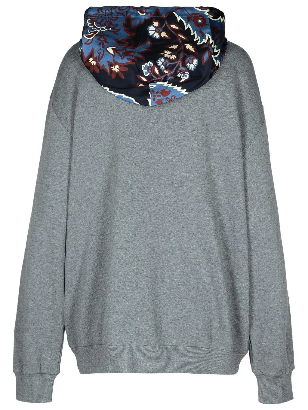 Patterned Hooded Sweatshirt