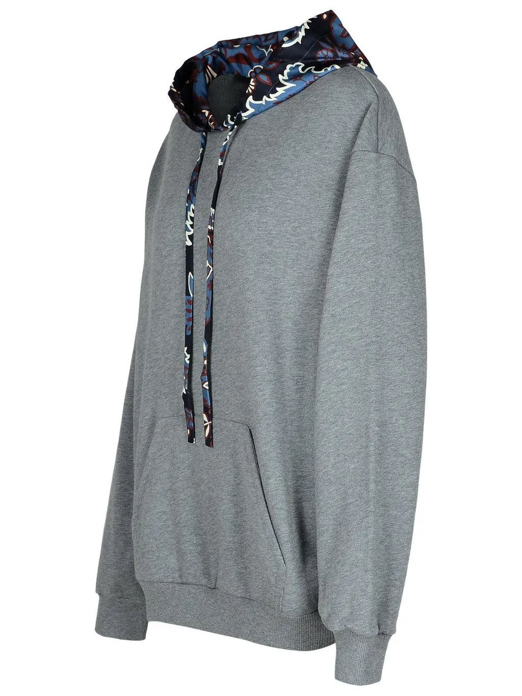 Patterned Hooded Sweatshirt