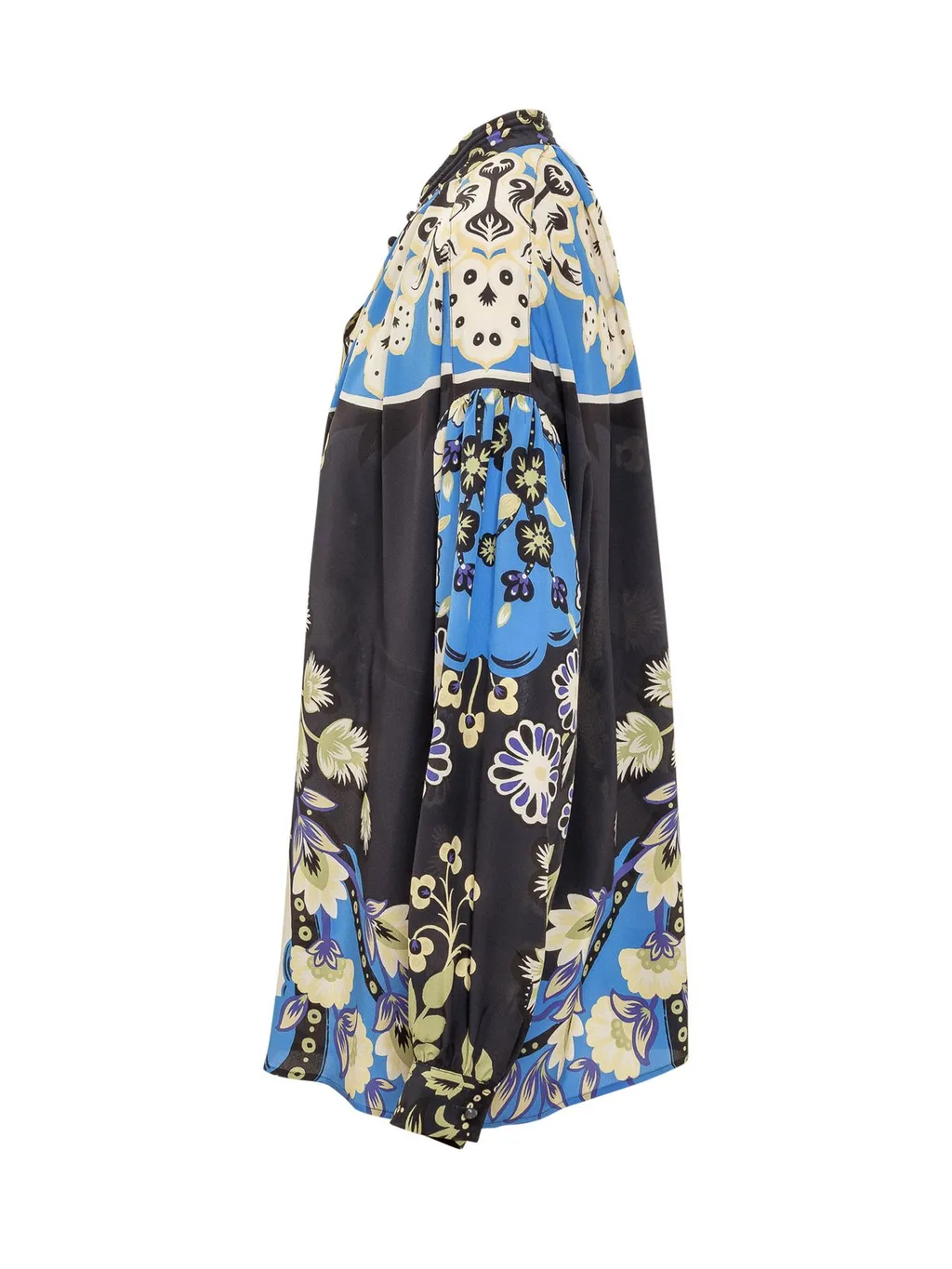 Floral Print Round Neck Blouse