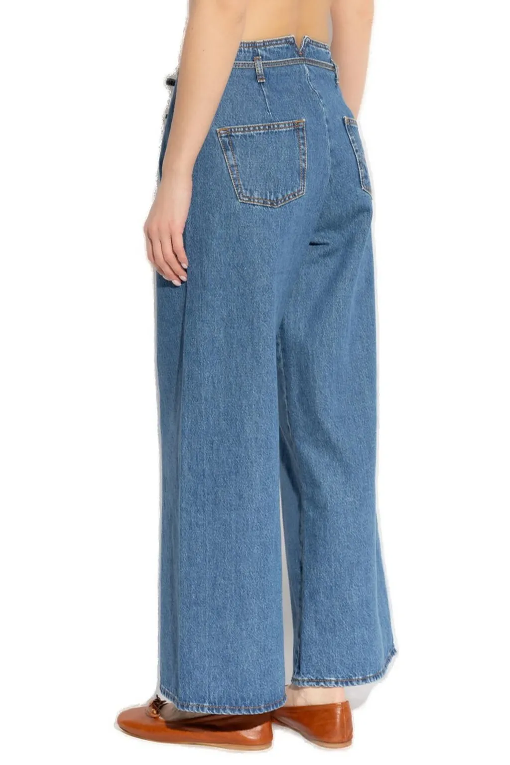 Belt Detailed Culotte Jeans