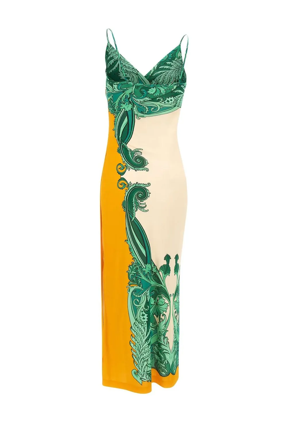 Graphic Printed Sleeveless Slip Dress