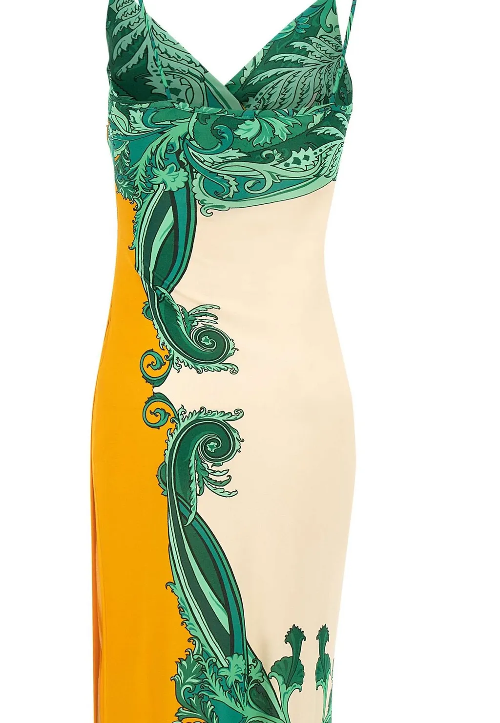 Graphic Printed Sleeveless Slip Dress