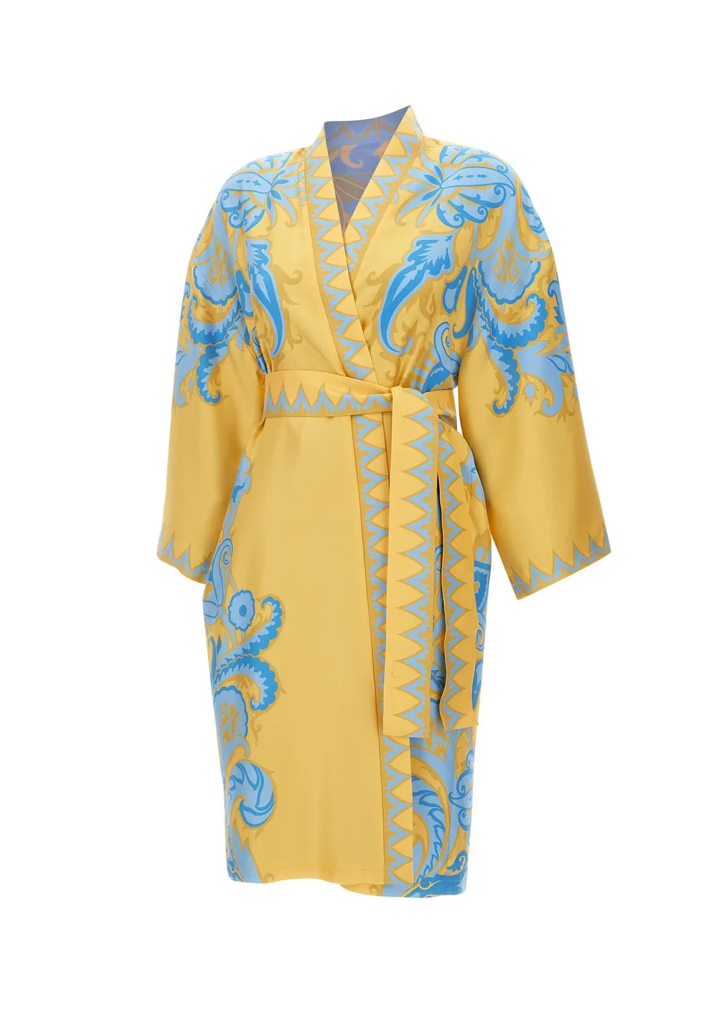 Printed Satin Kimono