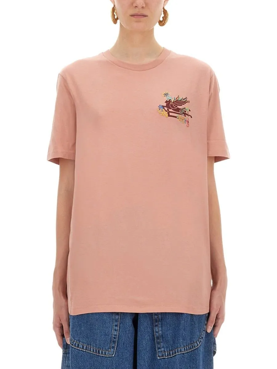 Pegaso Printed Crewneck T-Shirt