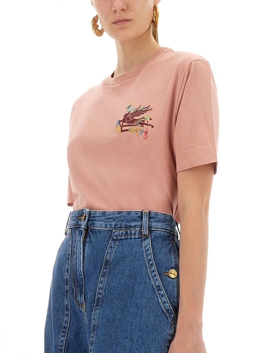 Pegaso Printed Crewneck T-Shirt