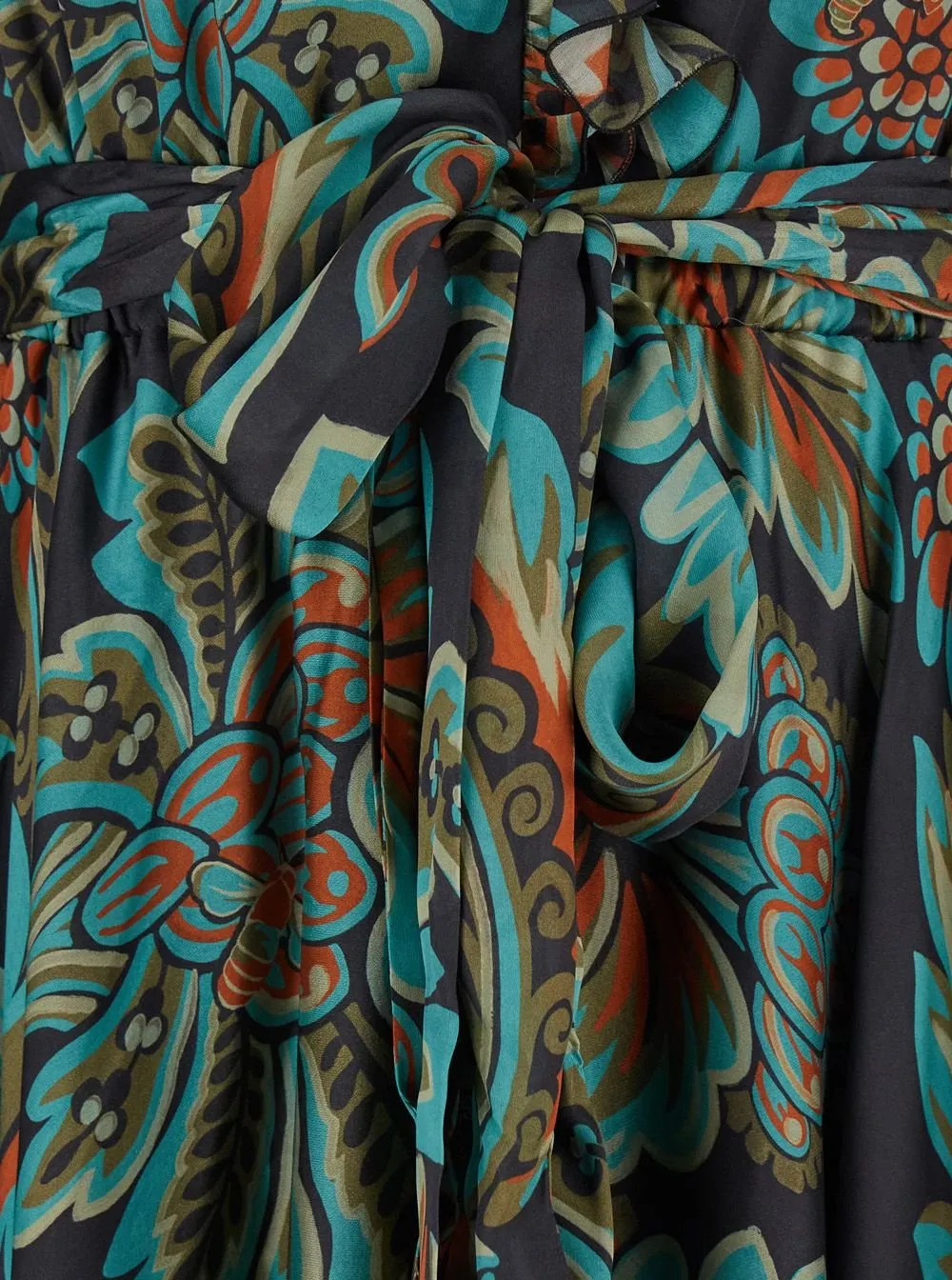 Paisley Printed Pleated Dress