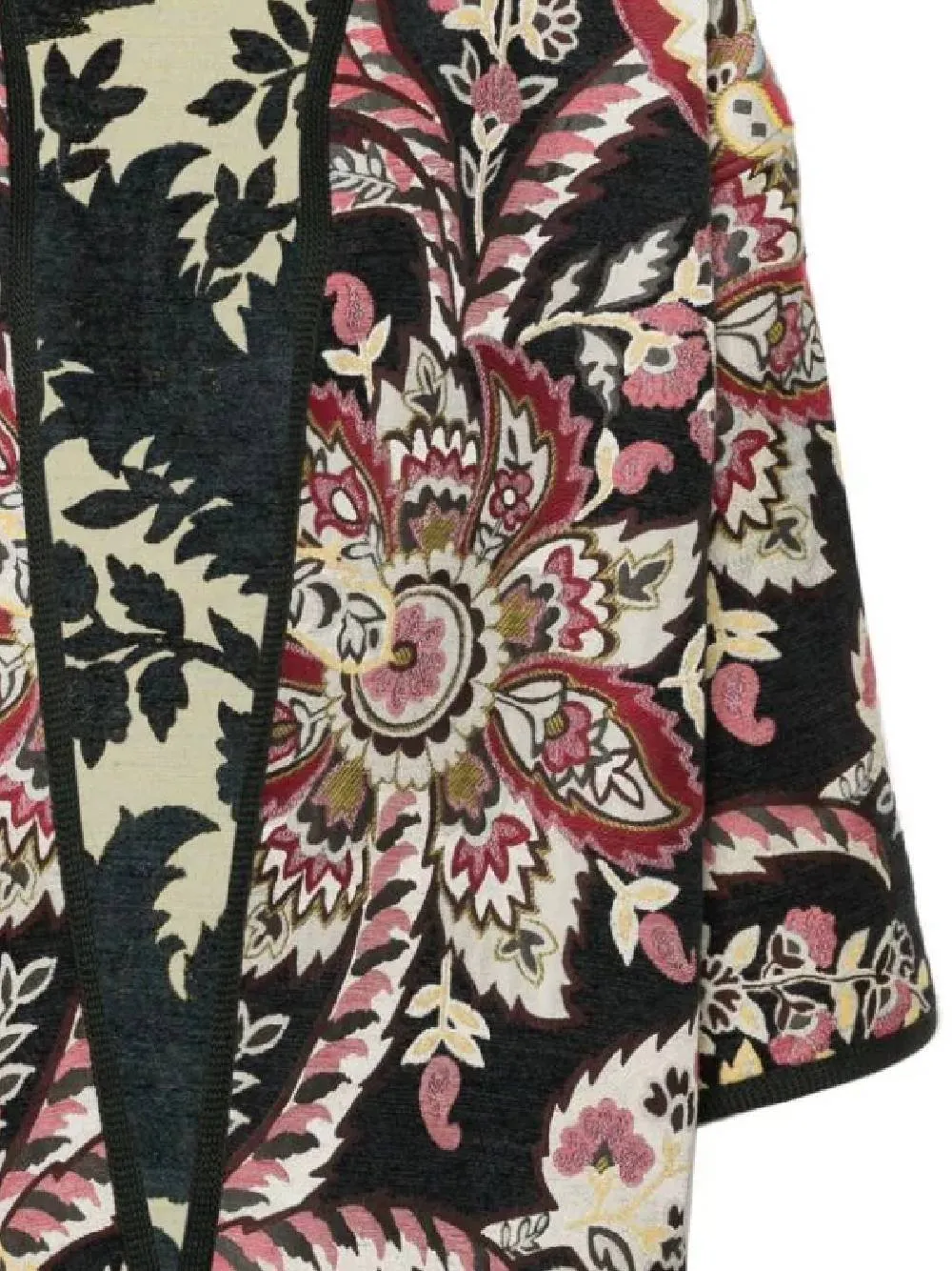 Patterned-Jacquard Drop Shoulder Jacket