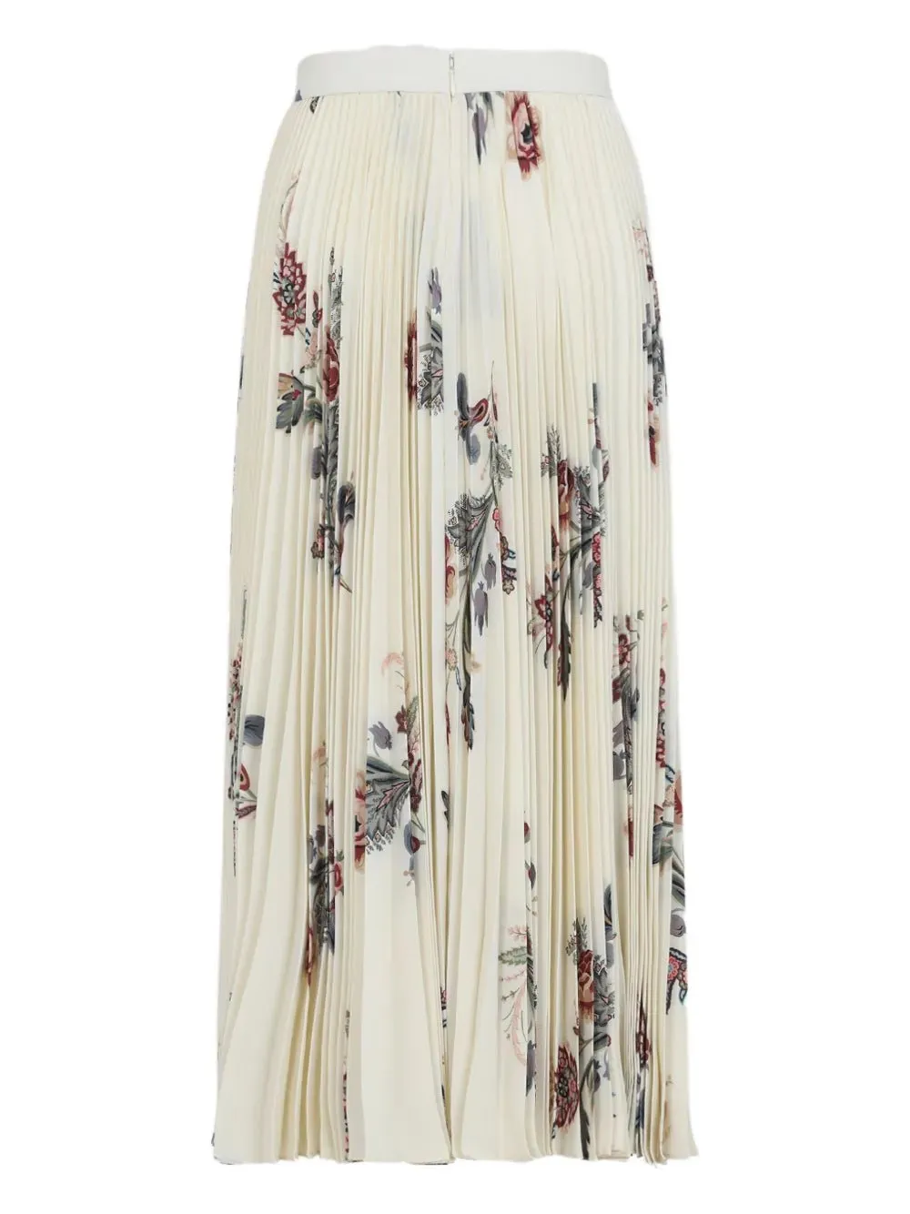 Floral-Printed Pleated Skirt