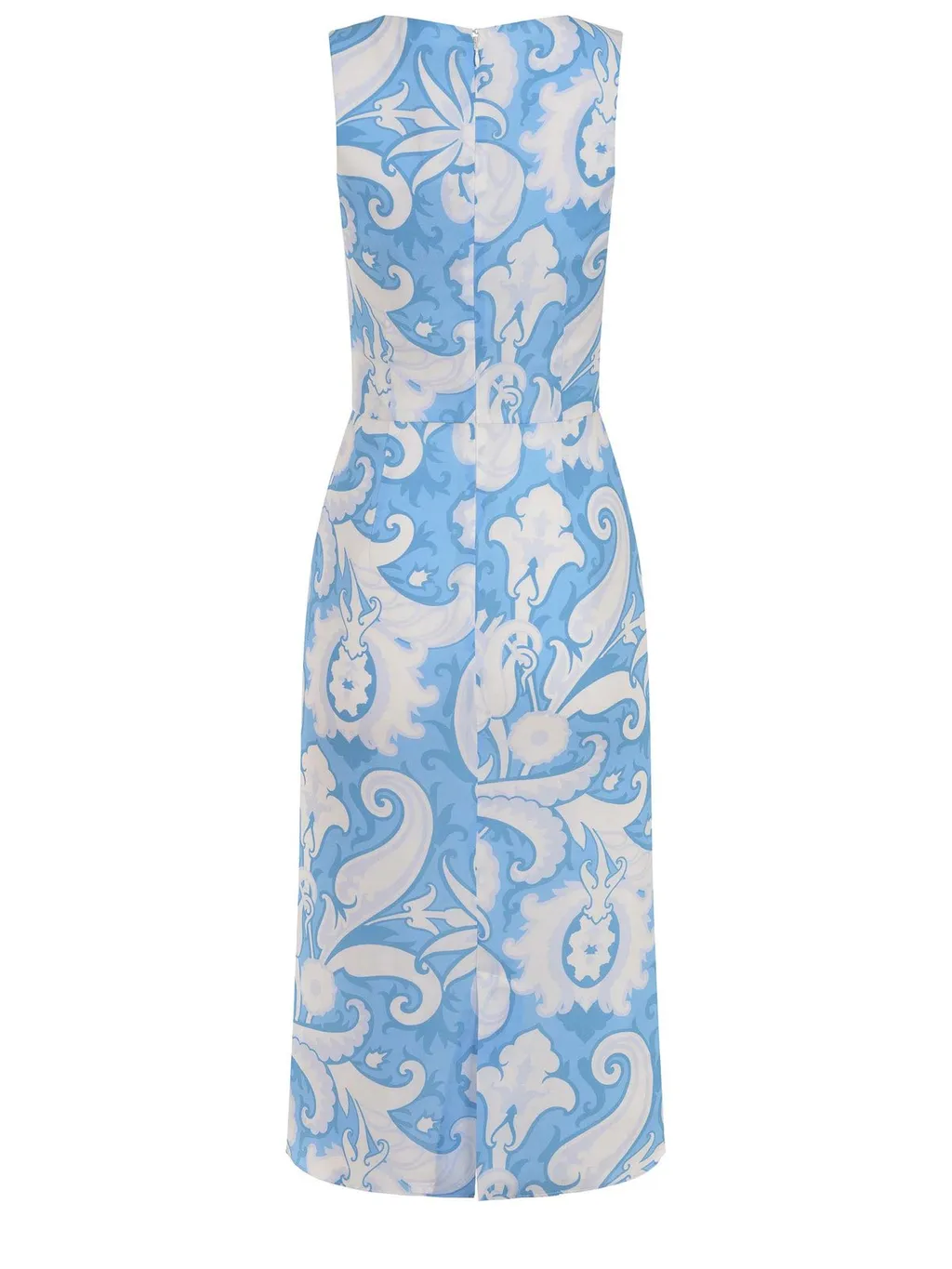 Paisley Print Sleeveless Midi Dress