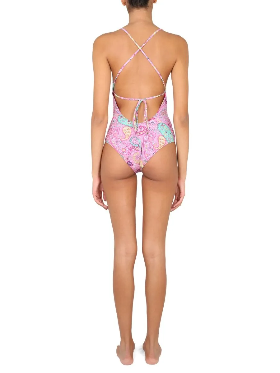Allover Graphic Print Swimsuit