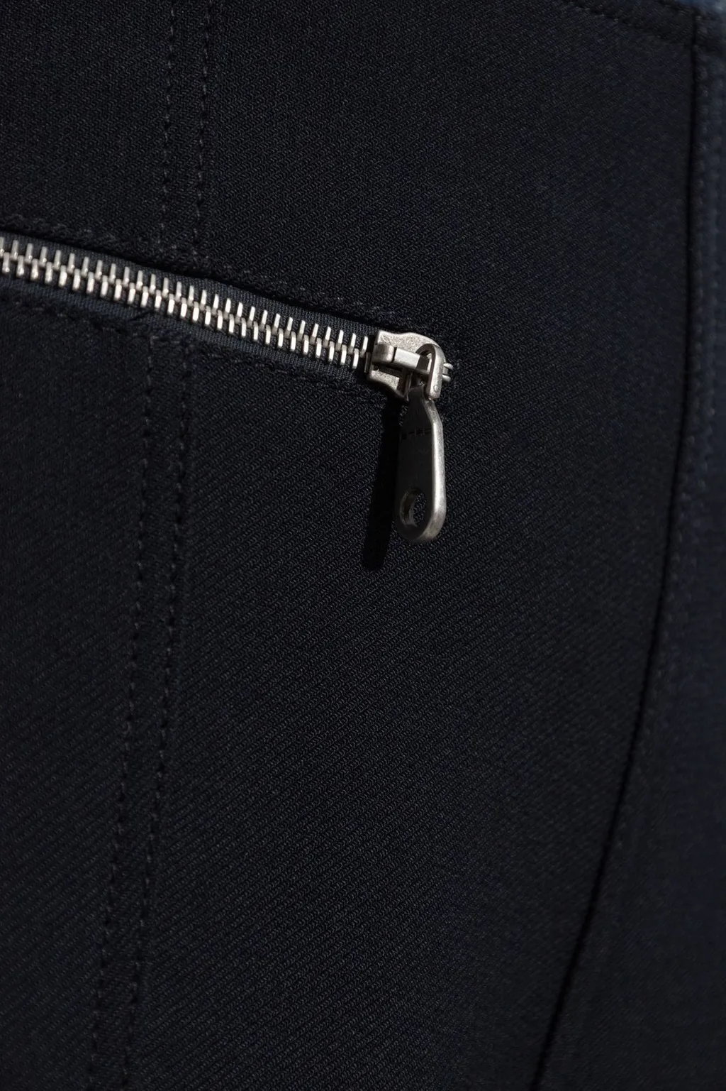 Zip-Detailed High-Waisted Trousers
