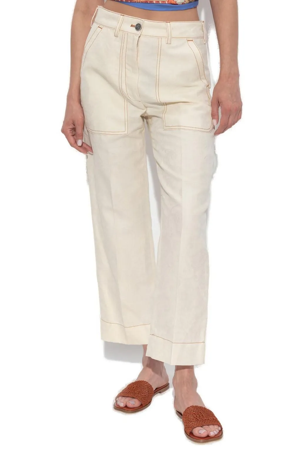 Contrasting Stitching Trousers