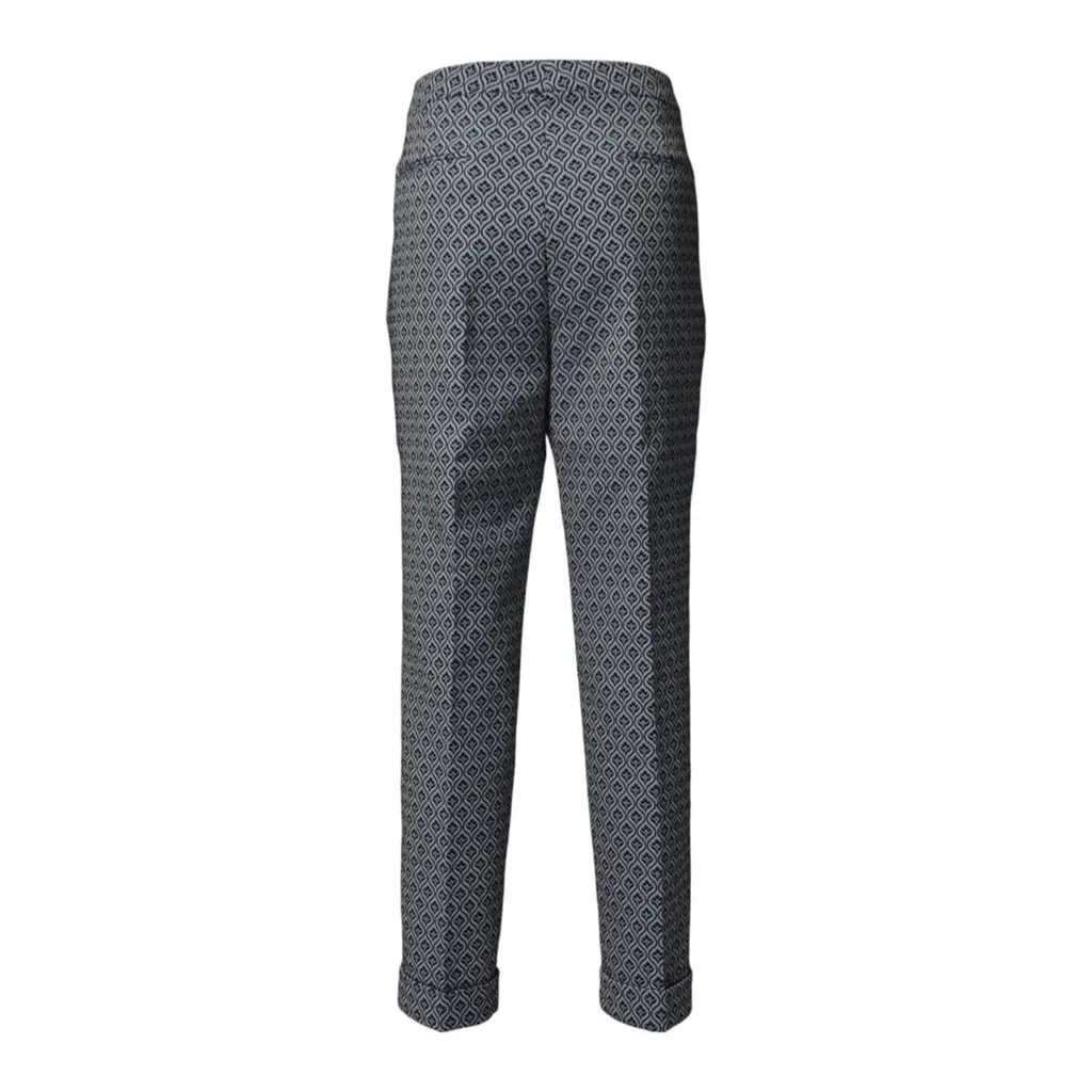 Pattern-Jacquard Tailored Trousers