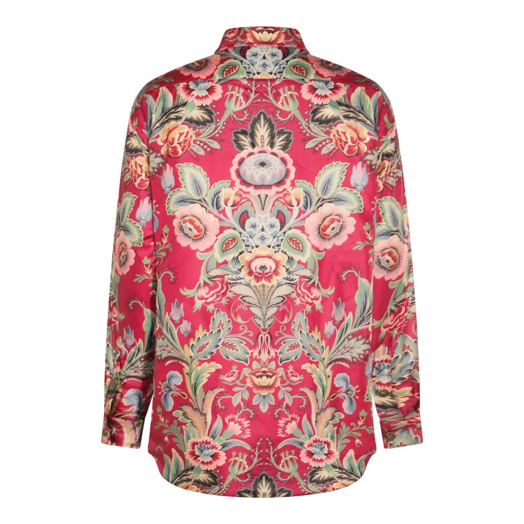 Floral-Printed Long-Sleeved Shirt