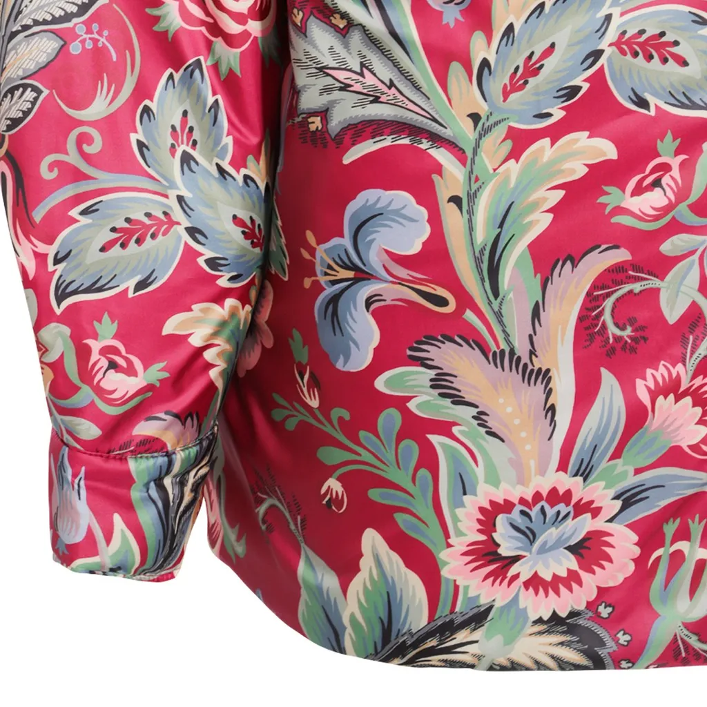Floral-Printed Long-Sleeved Shirt