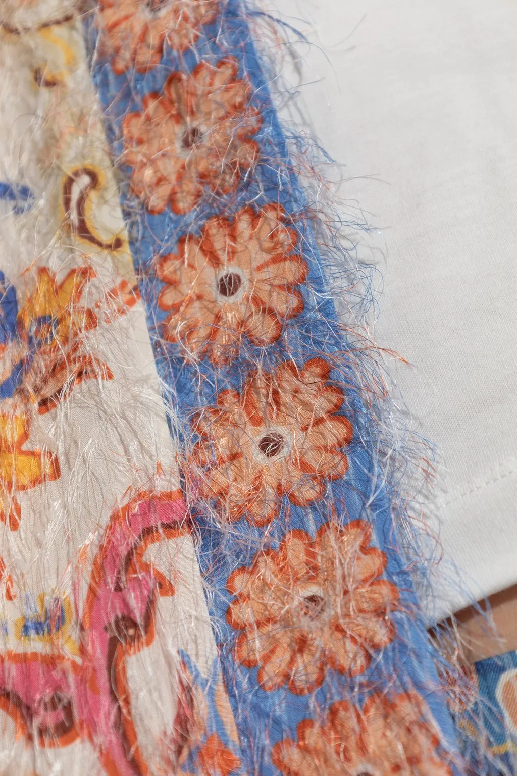 Patterned Fringed Knit Cardigan