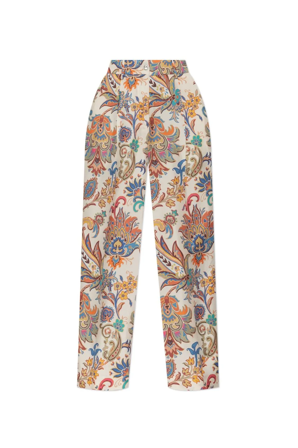 Patterned Wide-Leg Trousers