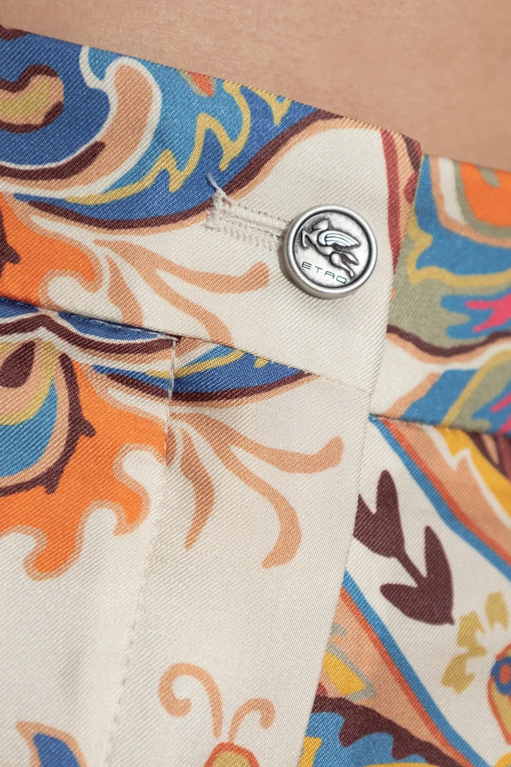 Patterned Wide-Leg Trousers