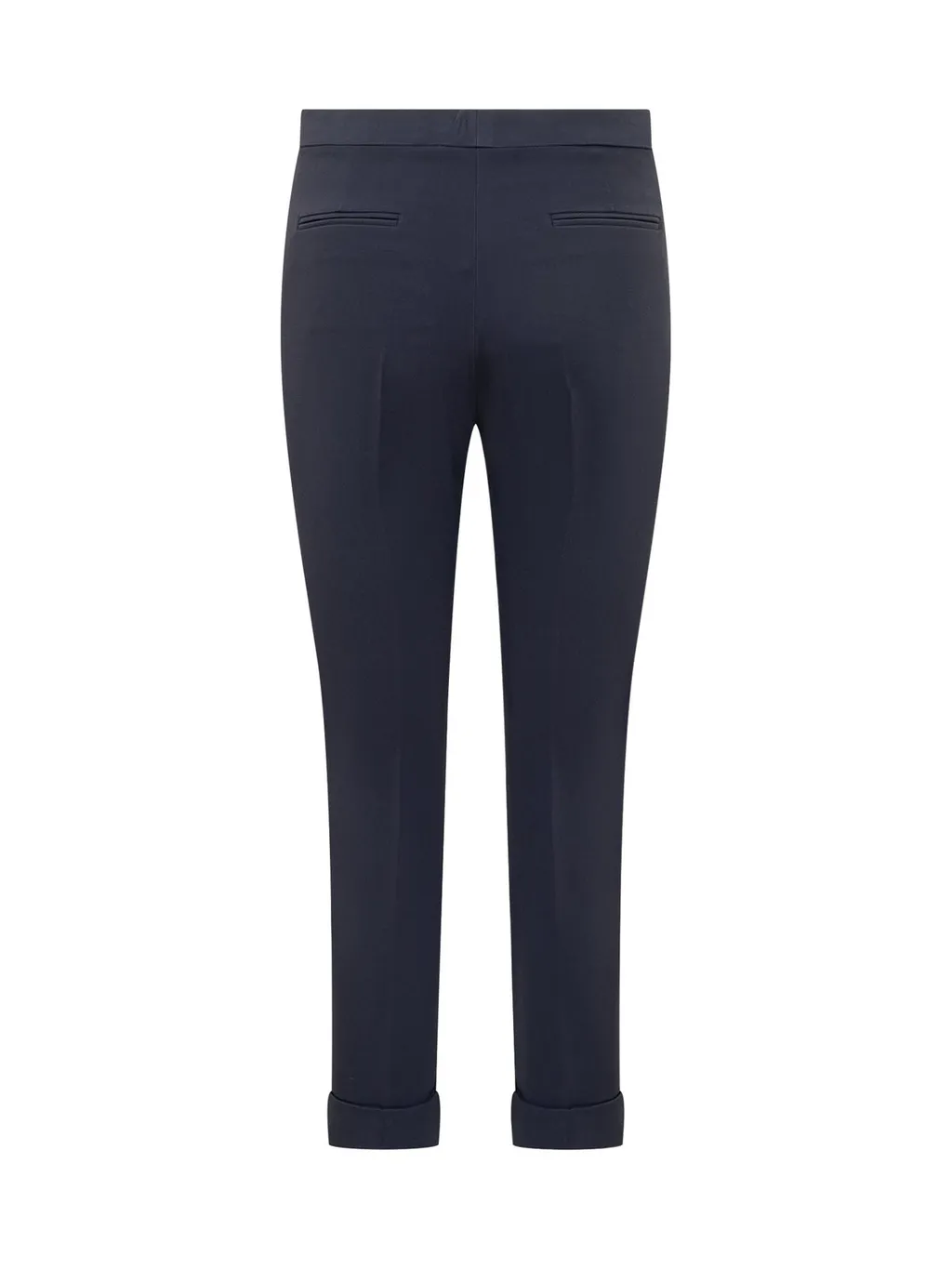 Mid-Rise Tailored Cady Cigarette Trousers