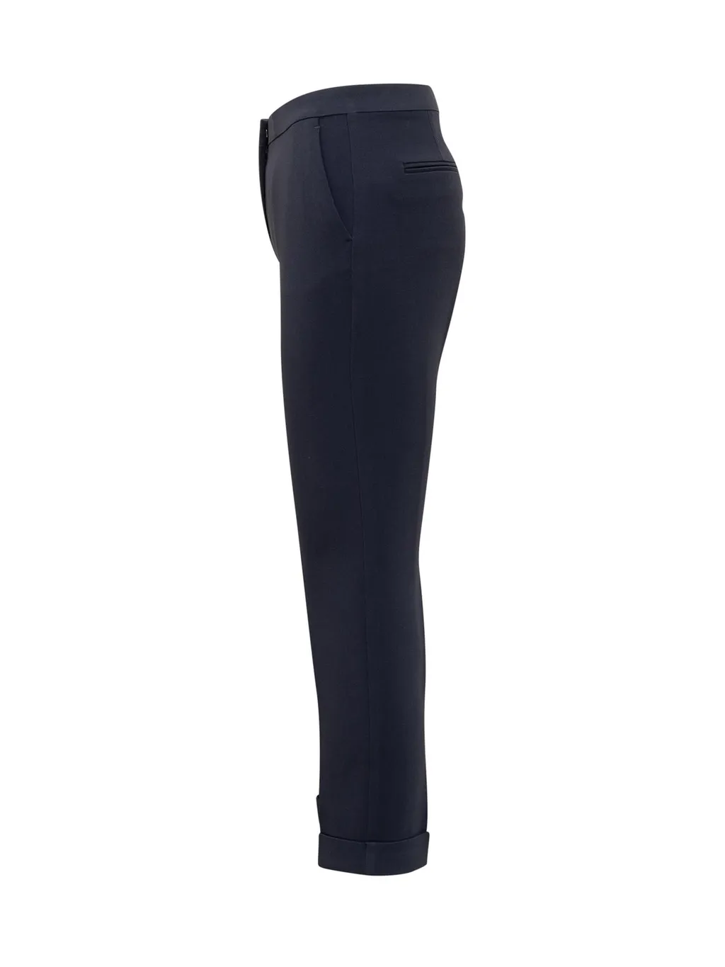 Mid-Rise Tailored Cady Cigarette Trousers