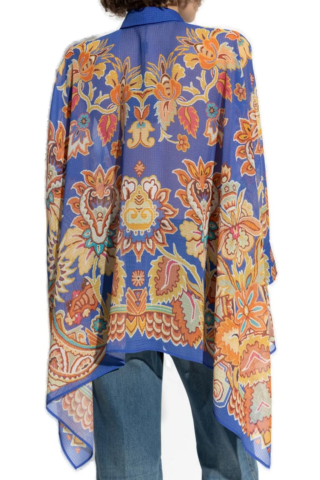 Floral Printed Poncho