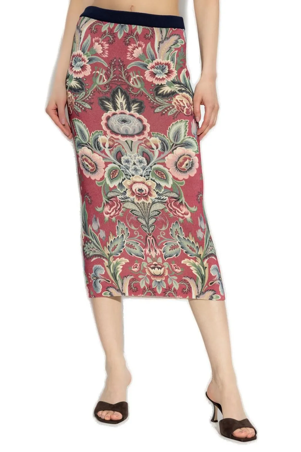 Patterned Midi Skirt