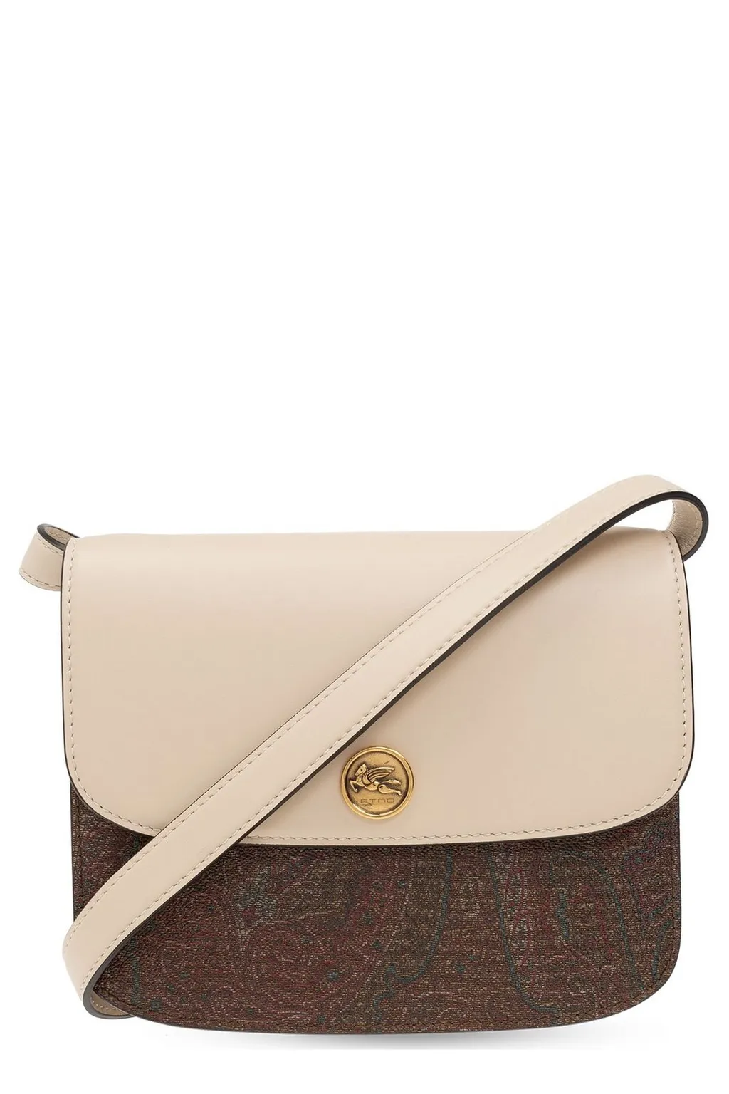Paisley Printed Logo Plaque Crossbody Bag