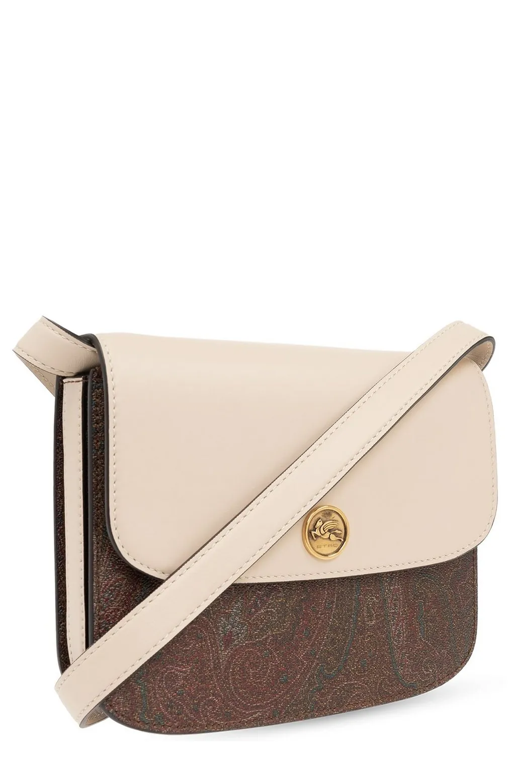 Paisley Printed Logo Plaque Crossbody Bag