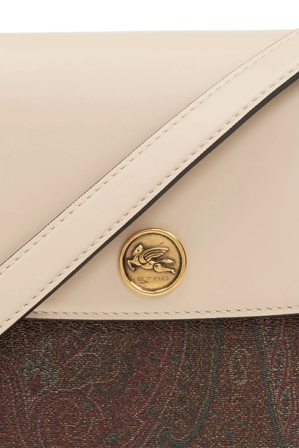 Paisley Printed Logo Plaque Crossbody Bag