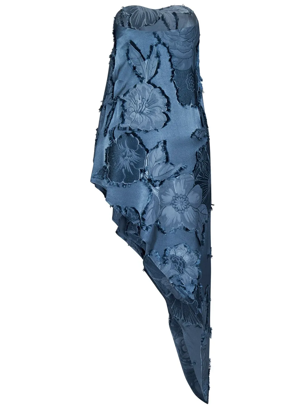 Floral Jacquard Sleeveless Asymmetric Top