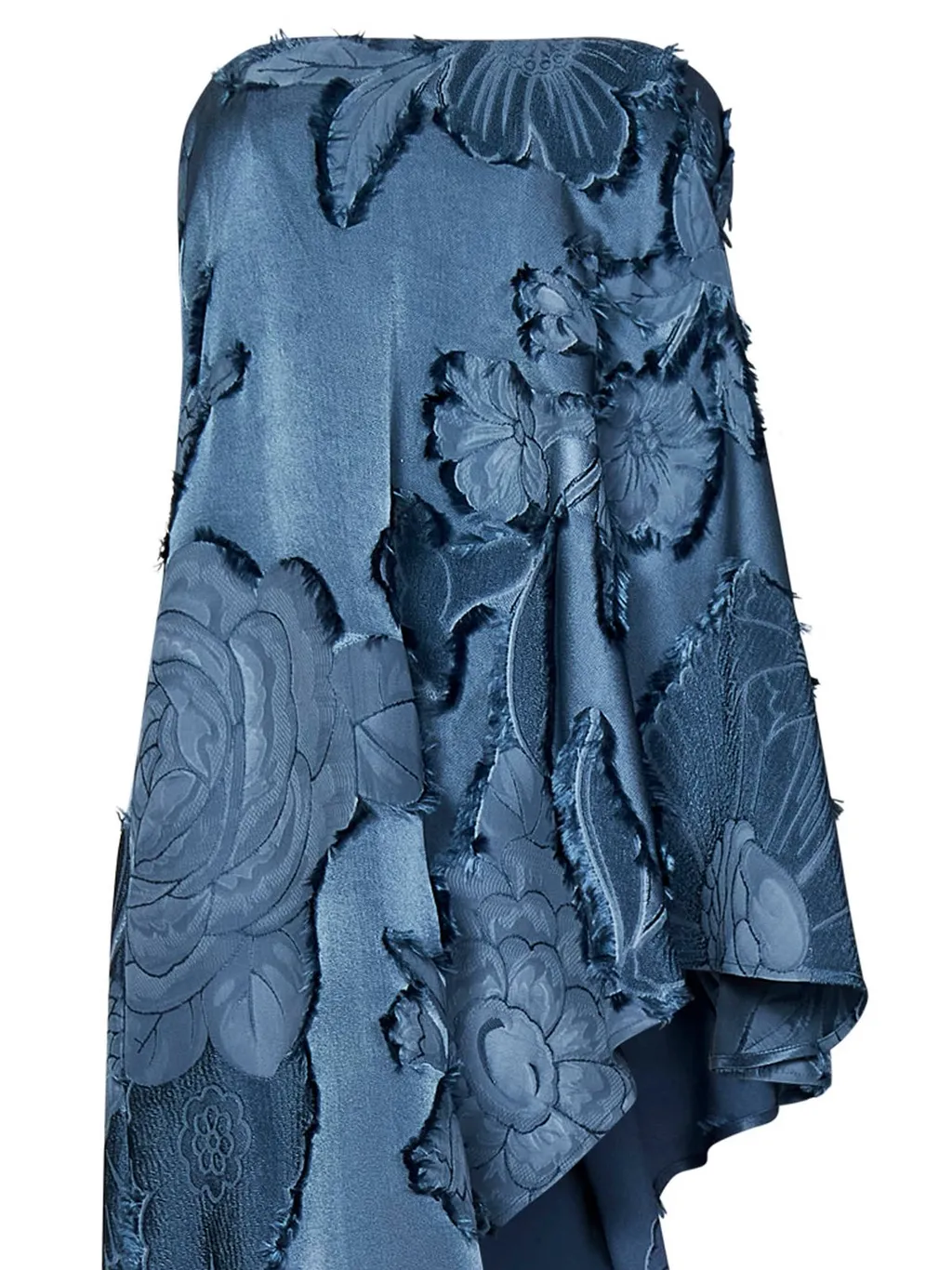 Floral Jacquard Sleeveless Asymmetric Top