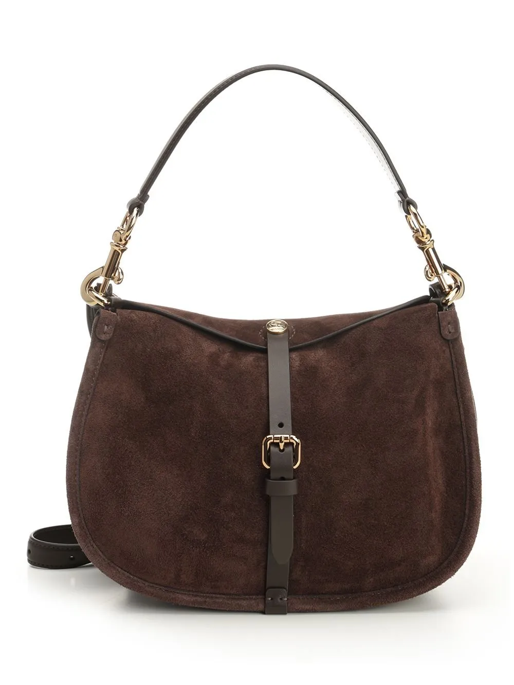 Buckle-Fastened Shoulder Bag
