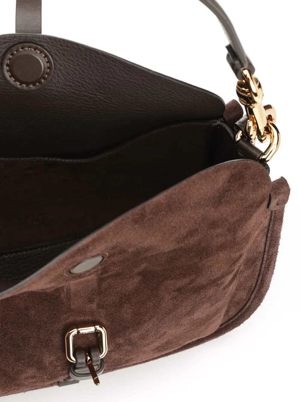 Buckle-Fastened Shoulder Bag