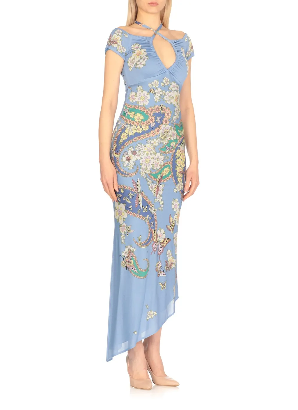 V-Neck Floral Maxi Dress